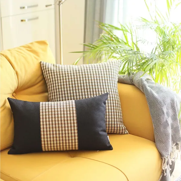 Nova Home Boho Chic Jacquard Cushion Cover - 30x50 cm - Black product thumbnail 5