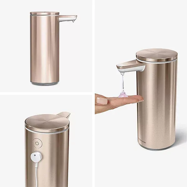 Simplehuman Liquid Soap Sensor Pump - Stainless Steel - 260 ml - Gold product thumbnail 4