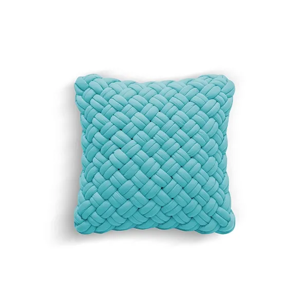 Manterol Cross Filled Cushion - 45x45 cm - Turquoise product thumbnail 4