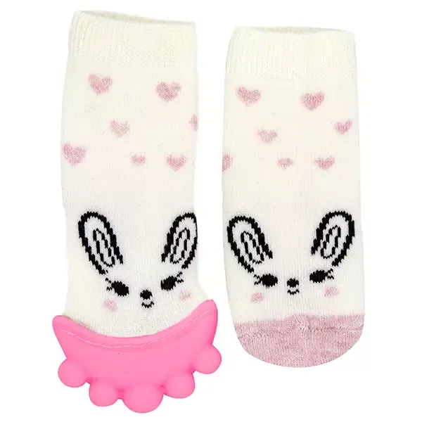 Babyjem Girls Teether Sock - Pink product thumbnail 4