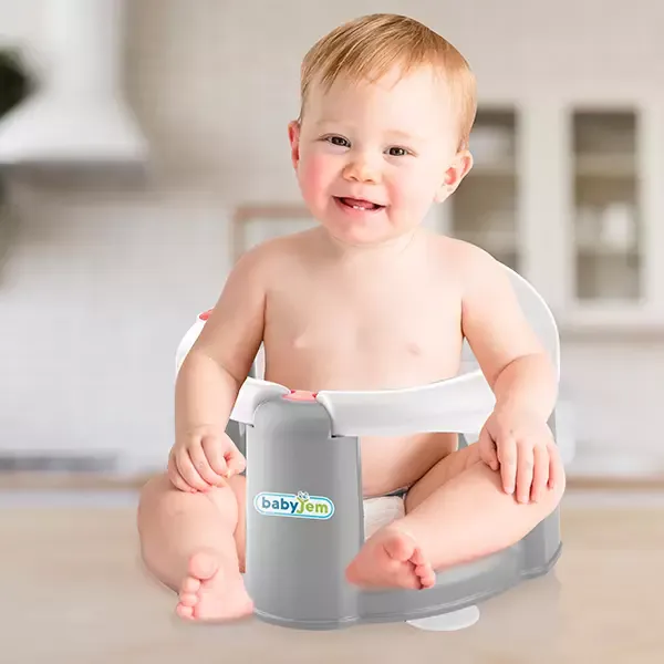 Babyjem Baby Bathing & Feeding Seat - Grey product thumbnail 4