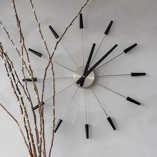 Nextime "Plug Inn" Wall Clock - Black product thumbnail 5