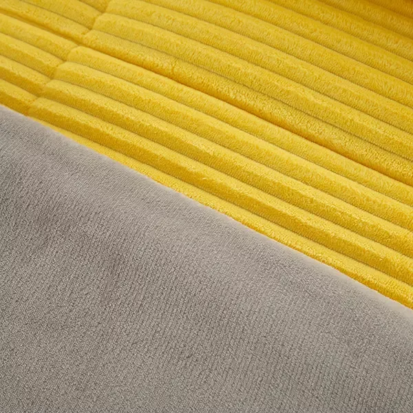 Nova Home Campo Cordroy Flannel Winter Comforter Set - Yellow (Available in Sizes) product thumbnail 2