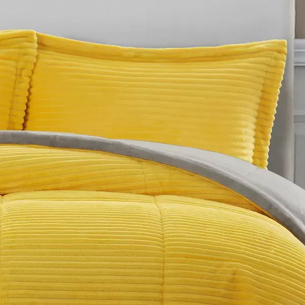 Nova Home Campo Cordroy Flannel Winter Comforter Set - Yellow (Available in Sizes) product thumbnail 7