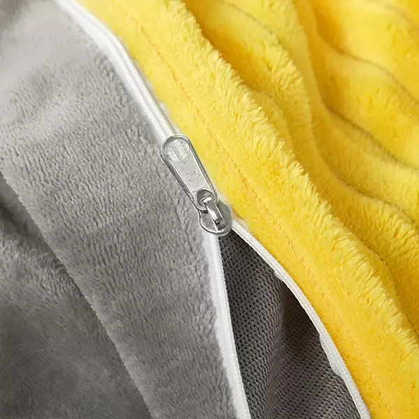 Nova Home Campo Cordroy Flannel Winter Duvet Cover Set - Yellow (Available in Sizes) product thumbnail 2