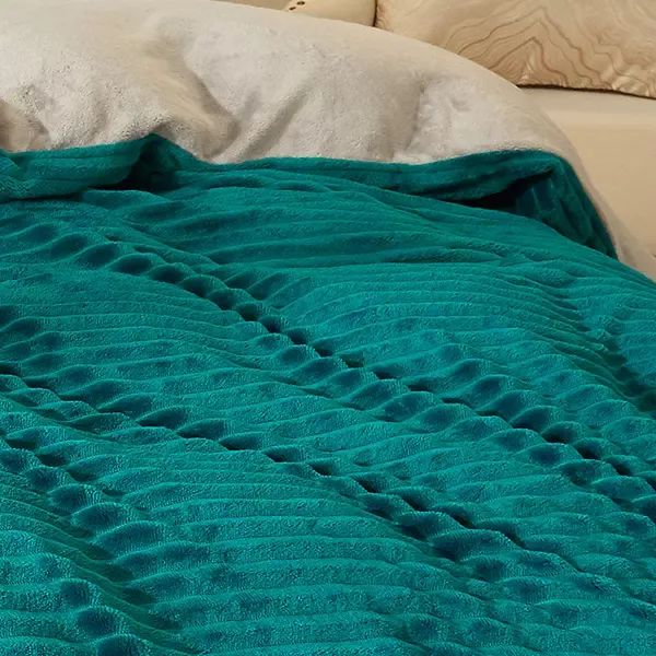 Nova Home Campo Cordroy Flannel Winter Duvet Cover Set - Green (Available in Sizes) product thumbnail 6