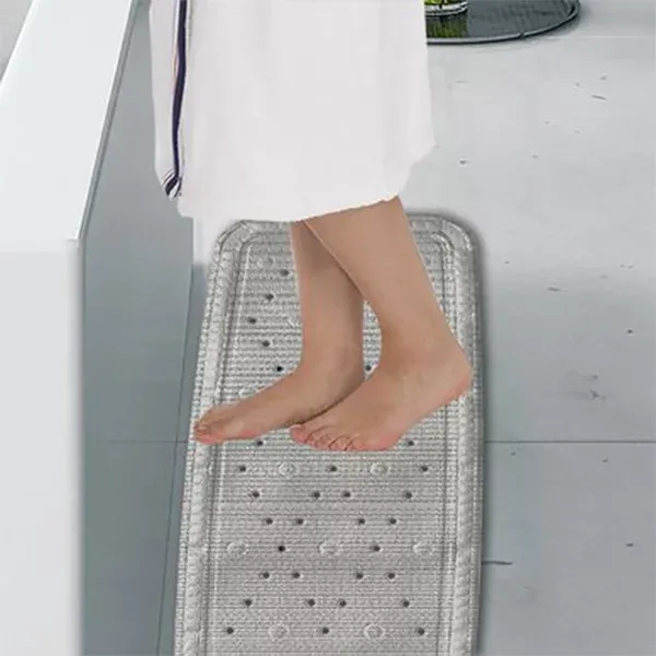 Kela "Kreta" Safety Bathtub Mat - 92x36 cm - Light Grey product thumbnail 4