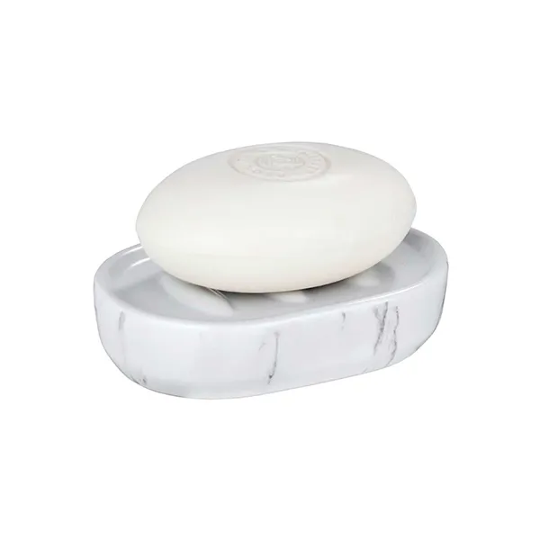 Wenko Adrada Ceramic Soap Dish - White Marble product thumbnail 2