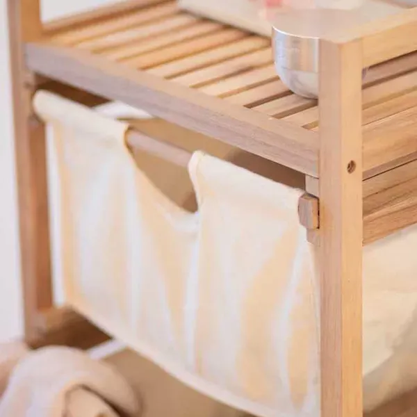 Wenko "Acina" 3 Drawers Trolly - Wood - Brown & Cream product thumbnail 5