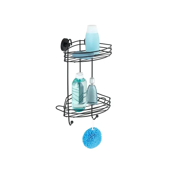 Wenko Vacuum-Loc 2-Tier Corner Rack - Black product thumbnail 2