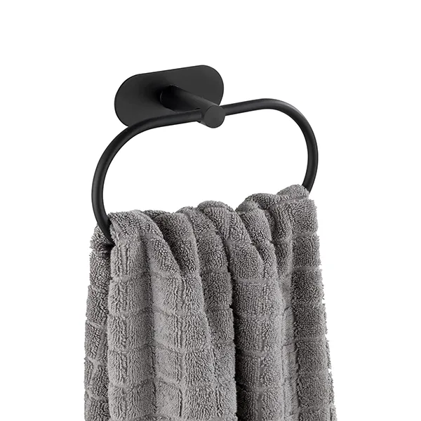 Wenko Orea Turbo-Loc Towel Ring - Stainless Steel - Black Matt product thumbnail 2