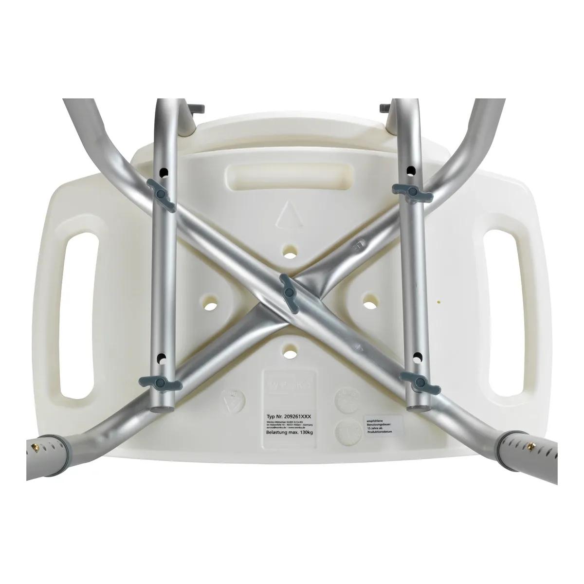Wenko Secura Bath Stool with Back Rest - White product thumbnail 5