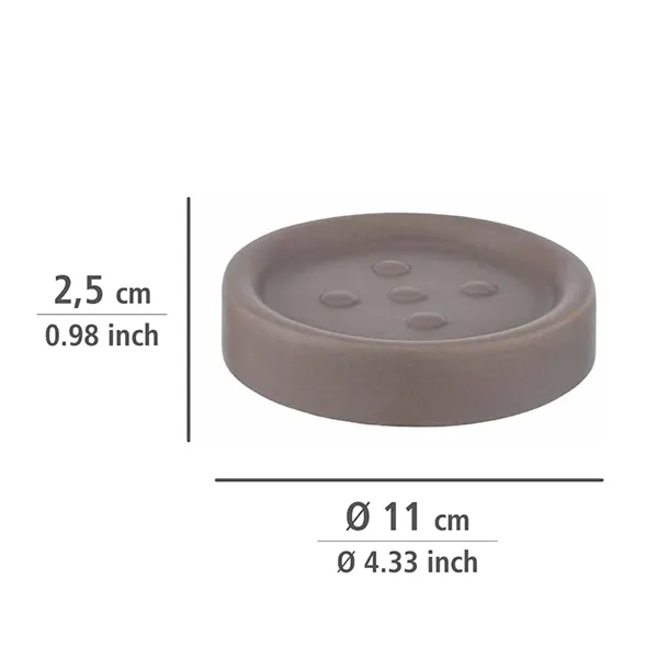 Wenko Polaris Ceramic Soap Dish - Taupe product thumbnail 4