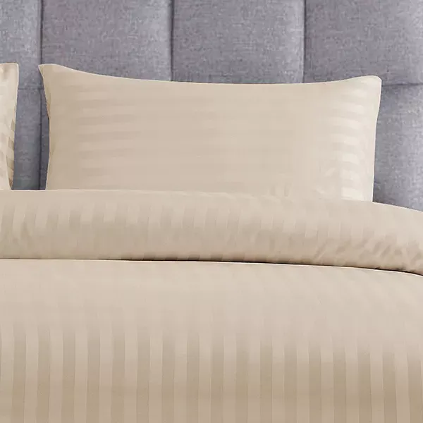 Nova Home "UltraStripe" Hotel Style Duvet Cover Set - Sand (Available in Sizes) product thumbnail 4