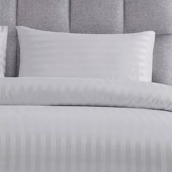 Nova Home "UltraStripe" Hotel Style Duvet Cover Set - Grey (Available in Sizes) product thumbnail 4