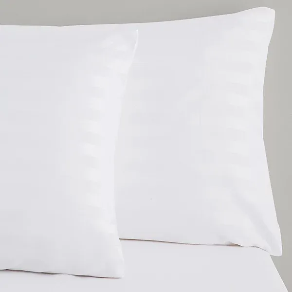 Nova Home "UltraStripe" Hotel Style Pillowcas Set - 50x75 cm - 2 Pcs - White product thumbnail 3