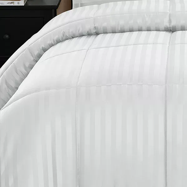 Nova Home "UltraStripe" Hotel Style Comforter Set - White (Available in Sizes) product thumbnail 2
