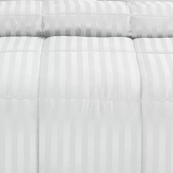 Nova Home UltraStripe Hotel Style Comforter Set - King & Super King - 6 Pcs - White product thumbnail 4