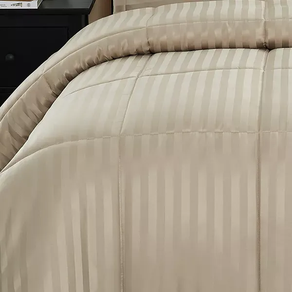 Nova Home "UltraStripe" Hotel Style Comforter Set - Sand (Available in Sizes) product thumbnail 2
