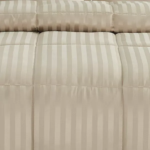 Nova Home UltraStripe Hotel Style Comforter Set - King & Super King - 6 Pcs - Sand product thumbnail 4