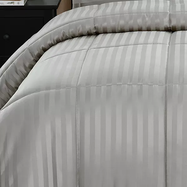 Nova Home "UltraStripe" Hotel Style Comforter Set - Grey (Available in Sizes) product thumbnail 2