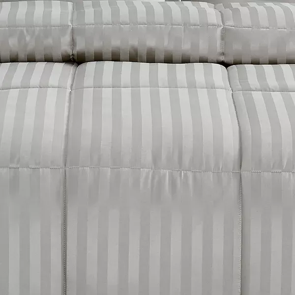 Nova Home "UltraStripe" Hotel Style Comforter Set - Grey (Available in Sizes) product thumbnail 4