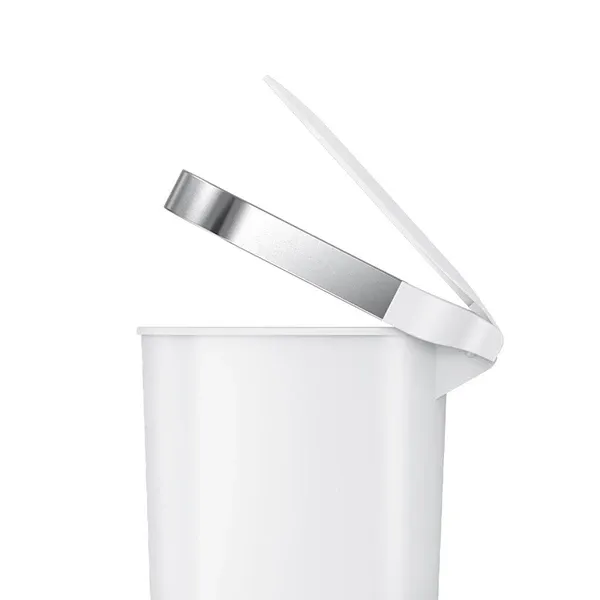 Simplehuman Slim Plastic Pedal Trash Bin With Liner Rim Code N - 40 Liter - White product thumbnail 3