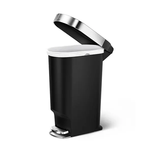 Simplehuman Slim Plastic Pedal Trash Bin With Liner Rim Code N - 40 Liter - Black product thumbnail 2
