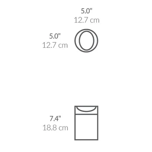 Simplehuman TableTop Trash Bin - Stainless Steel - 1.5 Liter - Brushed With Grey Trim product thumbnail 4