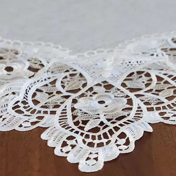 Nova Home "Berna" Lace Coffee Table Tablecloth Set - 3 Pcs - Beige product thumbnail 2