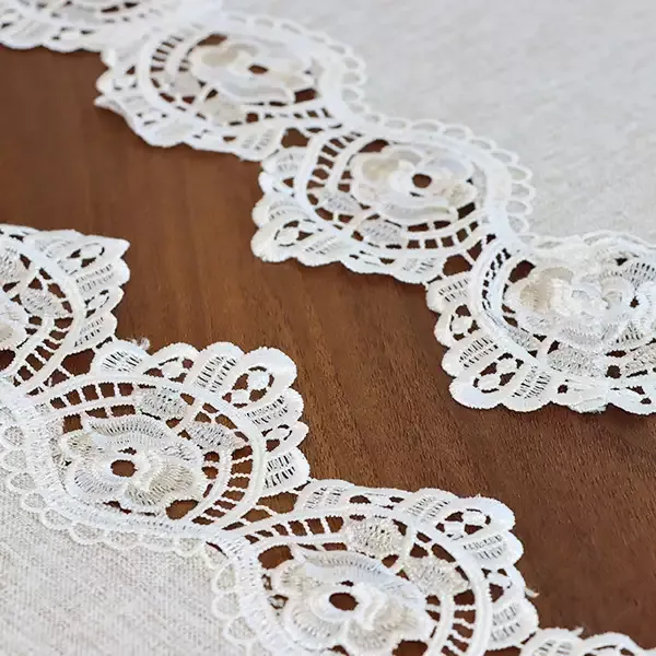 Nova Home "Berna" Lace Coffee Table Tablecloth Set - 3 Pcs - Beige product thumbnail 6