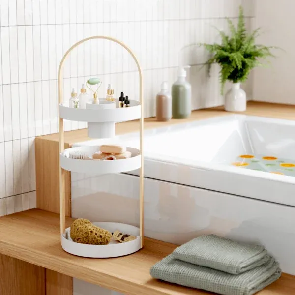 Umbra "Bellwood" Cosmetic Organizer - Wood - White & Natural product thumbnail 8