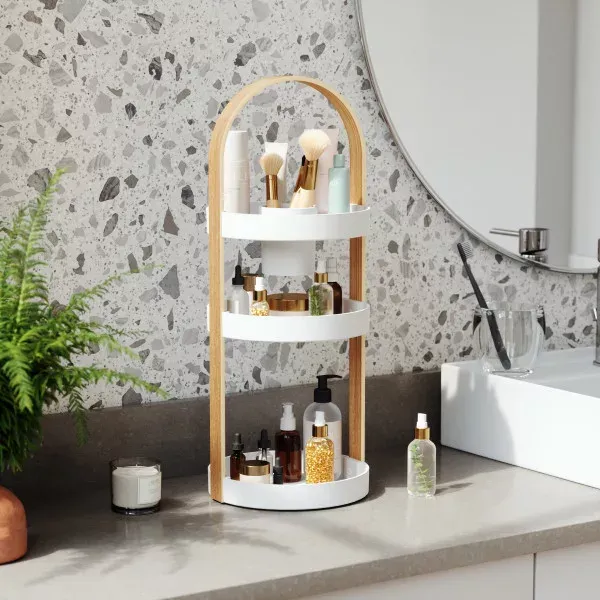 Umbra "Bellwood" Cosmetic Organizer - Wood - White & Natural product thumbnail 9