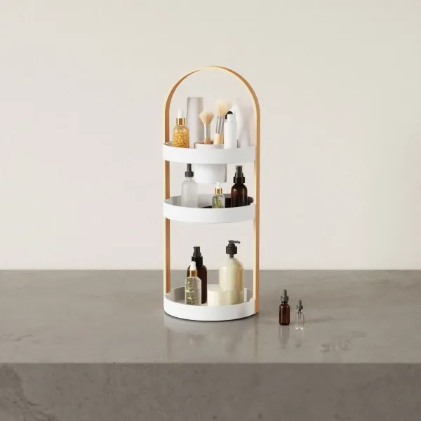 Umbra "Bellwood" Cosmetic Organizer - Wood - White & Natural product thumbnail 2