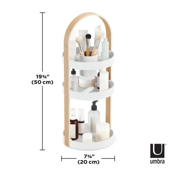 Umbra "Bellwood" Cosmetic Organizer - Wood - White & Natural product thumbnail 3