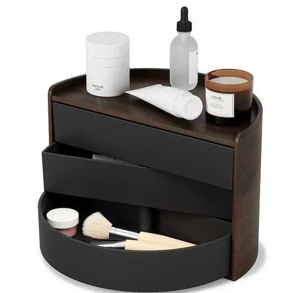 Umbra "Moona" Jewelry Box - Black & Walnut product thumbnail 2