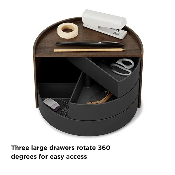 Umbra "Moona" Jewelry Box - Black & Walnut product thumbnail 5