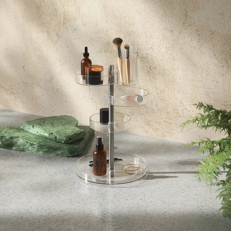Umbra Pirouette Cosmetic Organizer - Clear & Nickel product thumbnail 2