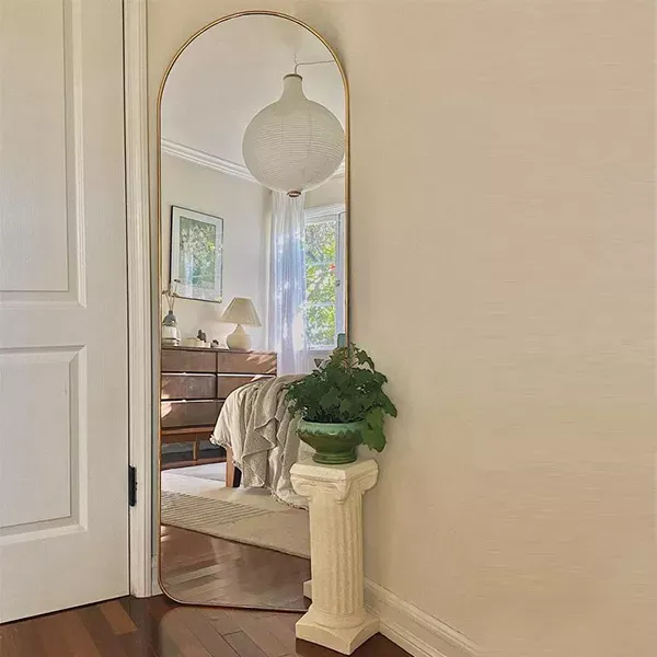 Umbra "Hubba" Arched Mirror - 51x157.5 cm - Brass product thumbnail 4