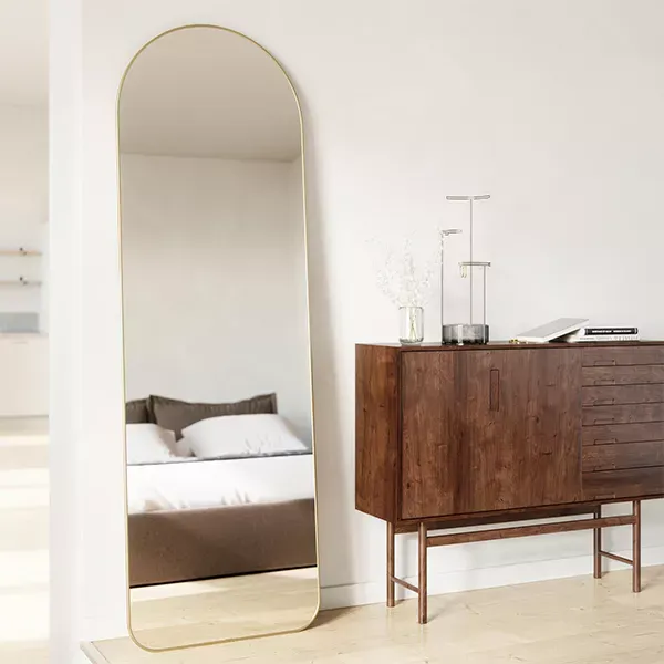 Umbra "Hubba" Arched Mirror - 51x157.5 cm - Brass product thumbnail 6