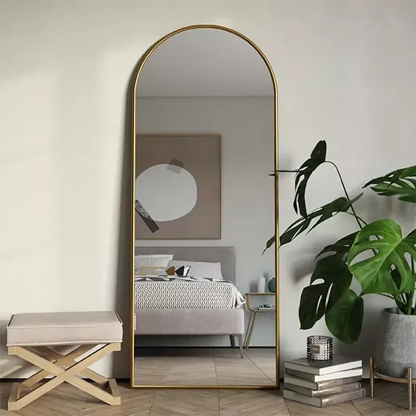Umbra "Hubba" Arched Mirror - 51x157.5 cm - Brass product thumbnail 3