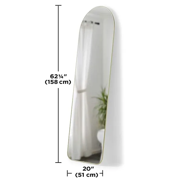 Umbra "Hubba" Arched Mirror - 51x157.5 cm - Brass product thumbnail 7
