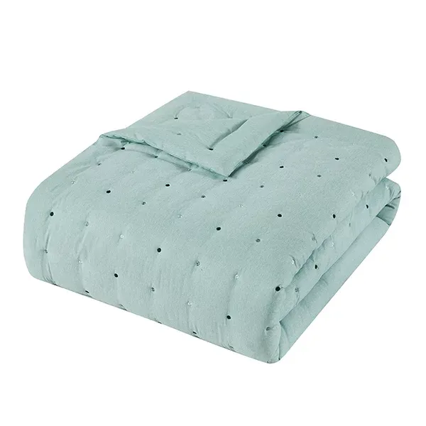 Nova Home "Natori" Embroidered Comforter Set - Green (Available In Sizes) product thumbnail 3