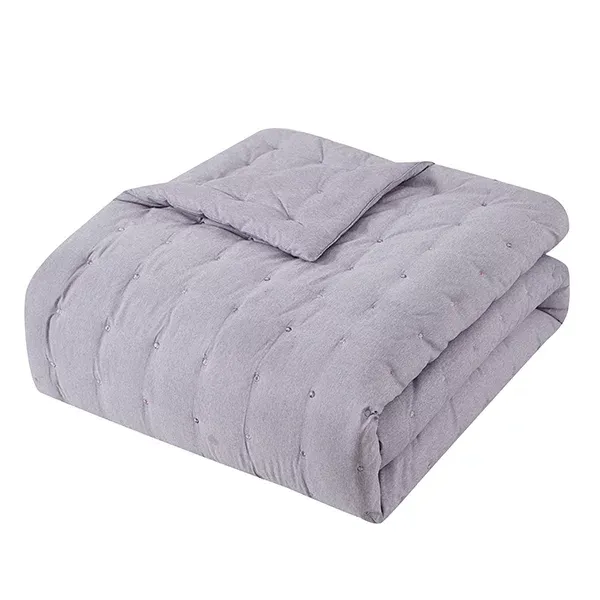 Nova Home "Natori" Embroidered Comforter Set - Purple (Available In Sizes) product thumbnail 2
