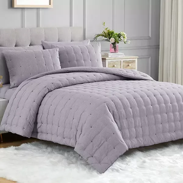 Nova Home Natori Embroidered Comforter Set - King & Super King - 6 Pcs - Purple product thumbnail 12