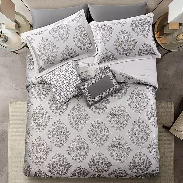 Nova Home Montebello Jacquard Comforter Set - King & Super King - 8 Pcs - Grey product thumbnail 10