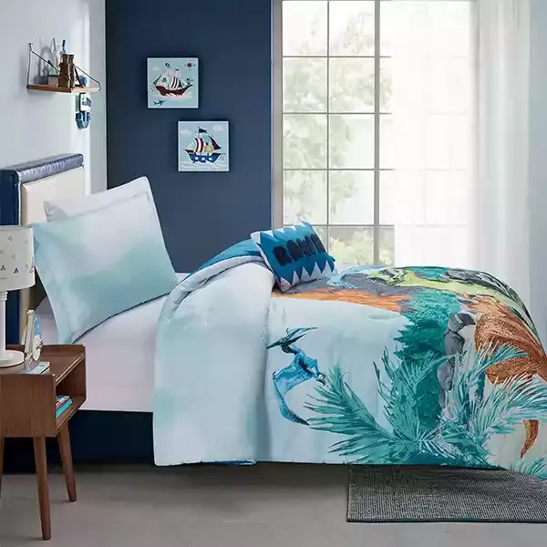 Nova Home "Tucker Dinosaur" Kid's Comforter Set - Blue (Available In Sizes) product thumbnail 8