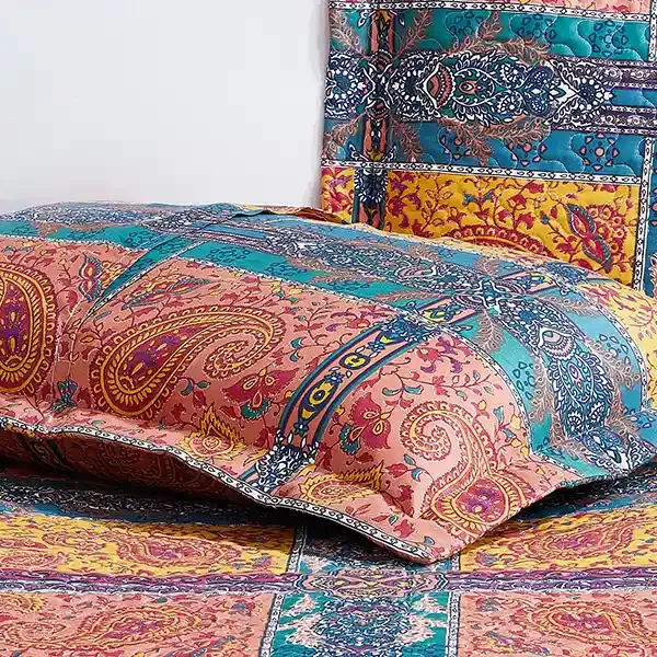 Nova Home "Selma" Summer Bedspread Set With a Fitted Sheet - Orange (Available in Sizes) product thumbnail 4