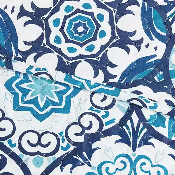 Nova Home Brooke Summer Bedspread Set With a Fitted Sheet - King & Super King - 4 Pcs - Blue product thumbnail 10