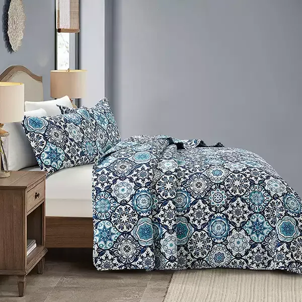 Nova Home "Brooke" Summer Bedspread Set With a Fitted Sheet - Blue (Available in Sizes) product thumbnail 3